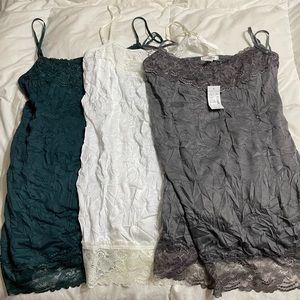 Maurice’s Crinkle Lace Trimmed Cami Tank Bundle